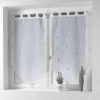 PAIRE POMPON PASSANTS 45X160CM CHENILLA GRIS
