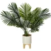 PALMIER CERAMIQUE PIED BOIS H.72CM