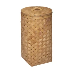 PANIER BOIS CLAIR LINGE D.39X62.5CM
