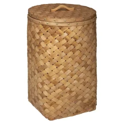 PANIER BOIS CLAIR LINGE D.39X62.5CM