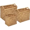 PANIER BOIS CLAIR RECTANGLE D.31.2X23.5X25.5CM