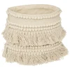 PANIER COTON SEA VIEW FRANGE IVOIRE D.25X25CM