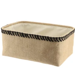 PANIER DE RANGEMENT JUTE 30X20.5X13.5CM NATUREL