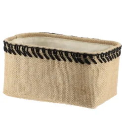 PANIER DE RANGEMENT JUTE 22X14X10.5CM NATUREL