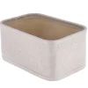 PANIER DE RANGEMENT POLYESTER EVA 26X17.5X12CM BEIGE