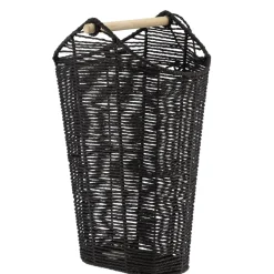 PANIER DEROULEUR ET RESERVE PAPIER WC NOIR 24X35X55CM