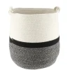 PANIERE A LINGE D.33X37CM NATUREL NOIR CHINE