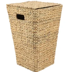 PANIERE A LINGE JACINTHE EVASEE AVEC COUVERCLE NATUREL