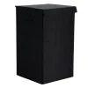 PANIERE A LINGE PLIABLE TISSU NOIR