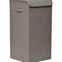 PANIERE A LINGE PLIABLE TISSU POLYESTER TAUPE CHINE