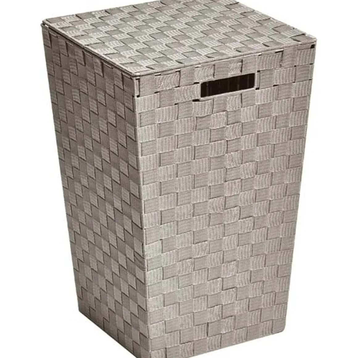 PANIERE A LINGE POLYESTER EVASEE TAUPE