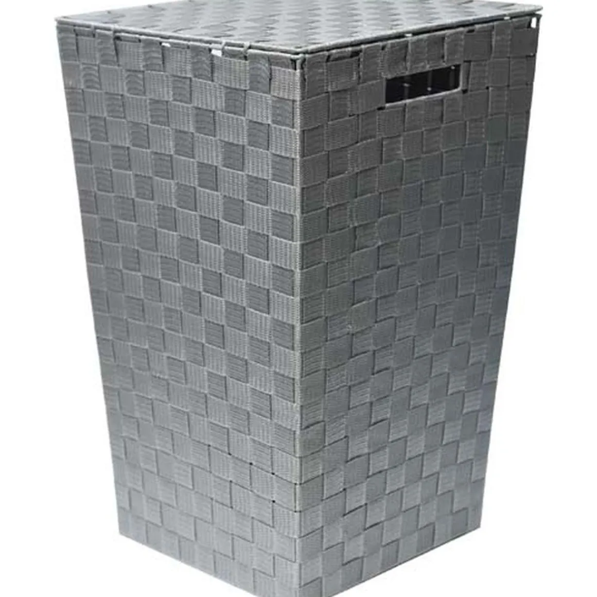 PANIERE A LINGE POLYESTER EVASEE GRIS