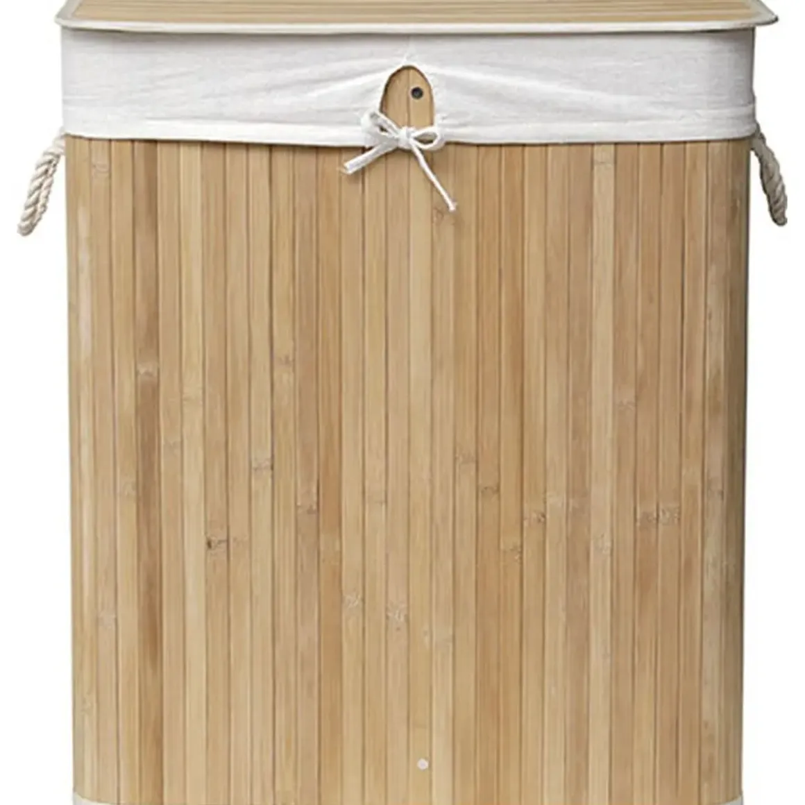 PANIERE A LINGE RECTANGULAIRE PLIABLE DOUBLE COMPARTIMENT BA