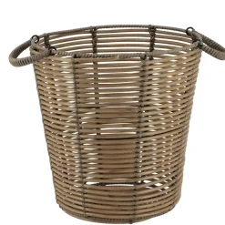 PANIERE A LINGE RECYCLE FACON ROTIN 30X31CM NATUREL