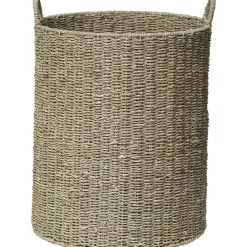 PANIERE A LINGE RONDE MATIERE VEGETALE 56X42CM NATUREL