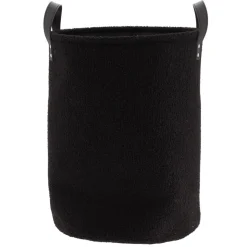 PANIERE A POLYESTER FACON BOUCLETTE 35X46CM NOIR