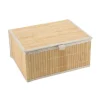 PANIERE BAMBOU AVEC COUVERCLE 30X24X15CM BAMBOU