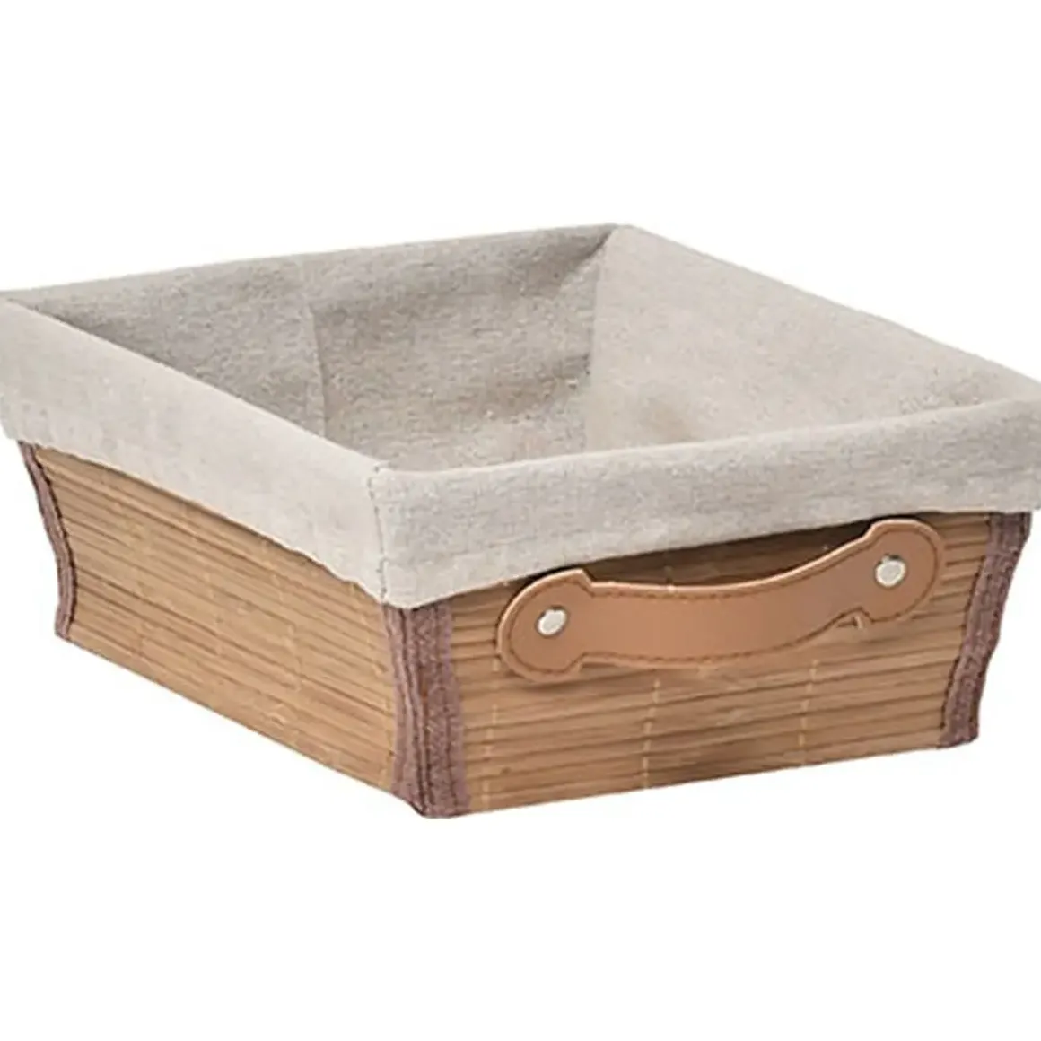 PANIERE DRESSING BAMBOU D.26X20.5X10.5CM BAMBOU TISSU LIN