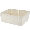 PANIERE DRESSING POLYESTER 31.5X39X15CM IVOIRE
