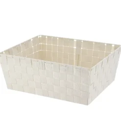 PANIERE DRESSING POLYESTER 31.5X39X15CM IVOIRE