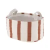 PANIERE EFFET RAYE IVOIRE MOCHA D.33X23X16CM