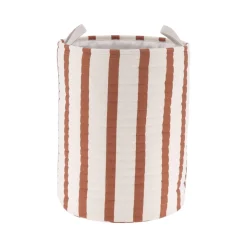 PANIERE EFFET RAYE IVOIRE MOCHA D.40X52CM