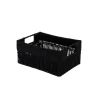PANIERE EN PAPIER METAL RECTANGULAIRE 28X20X13CM NOIR
