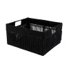 PANIERE EN PAPIER METAL RECTANGULAIRE 35X28X17CM NOIR