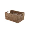 PANIERE EN PAPIER METAL RECTANGULAIRE 28X20X13CM NATUREL