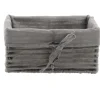 PANIERE EN PAPIER 25X16.5X12CM GRIS TISSU GRIS