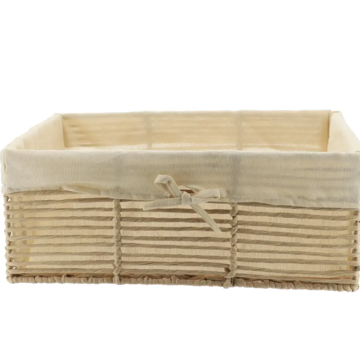 PANIERE EN PAPIER 44X31X17CM NATUREL TISSU NATUREL