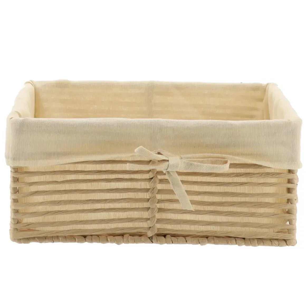 PANIERE EN PAPIER 30X20.5X13.5CM NATUREL TISSU NATUREL