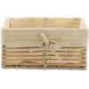 PANIERE EN PAPIER 25X16.5X12CM NATUREL TISSU NATUREL