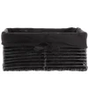 PANIERE EN PAPIER 30X20.5X13.5CM NOIR TISSU NOIR