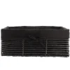 PANIERE EN PAPIER 39X26X15.5CM NOIR TISSU NOIR