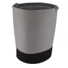 PANIERE LINGE RONDE GRAND MODELE COTON 50X37CM GRIS NOIR