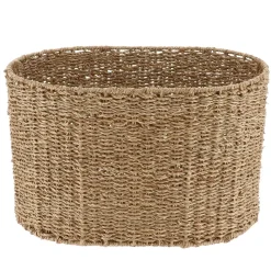 PANIERE OVALE MATIERE VEGETALE 47X30X29CM NATUREL