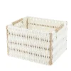 PANIERE PAPIER BICOLORE 21X18X14CM BLANC NATUREL