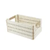 PANIERE PAPIER BICOLORE 26X17.5X12CM BLANC NATUREL