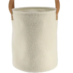 PANIERE POLYESTER FACON BOUCLETTE 30X38CM NATUREL