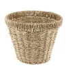 PANIERE RONDE MATIERE VEGETALE 25X19CM NATUREL