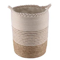 PANIERE RONDE NATURELLE 34X45CM BEIGE