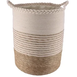 PANIERE RONDE NATURELLE 40X50CM BEIGE