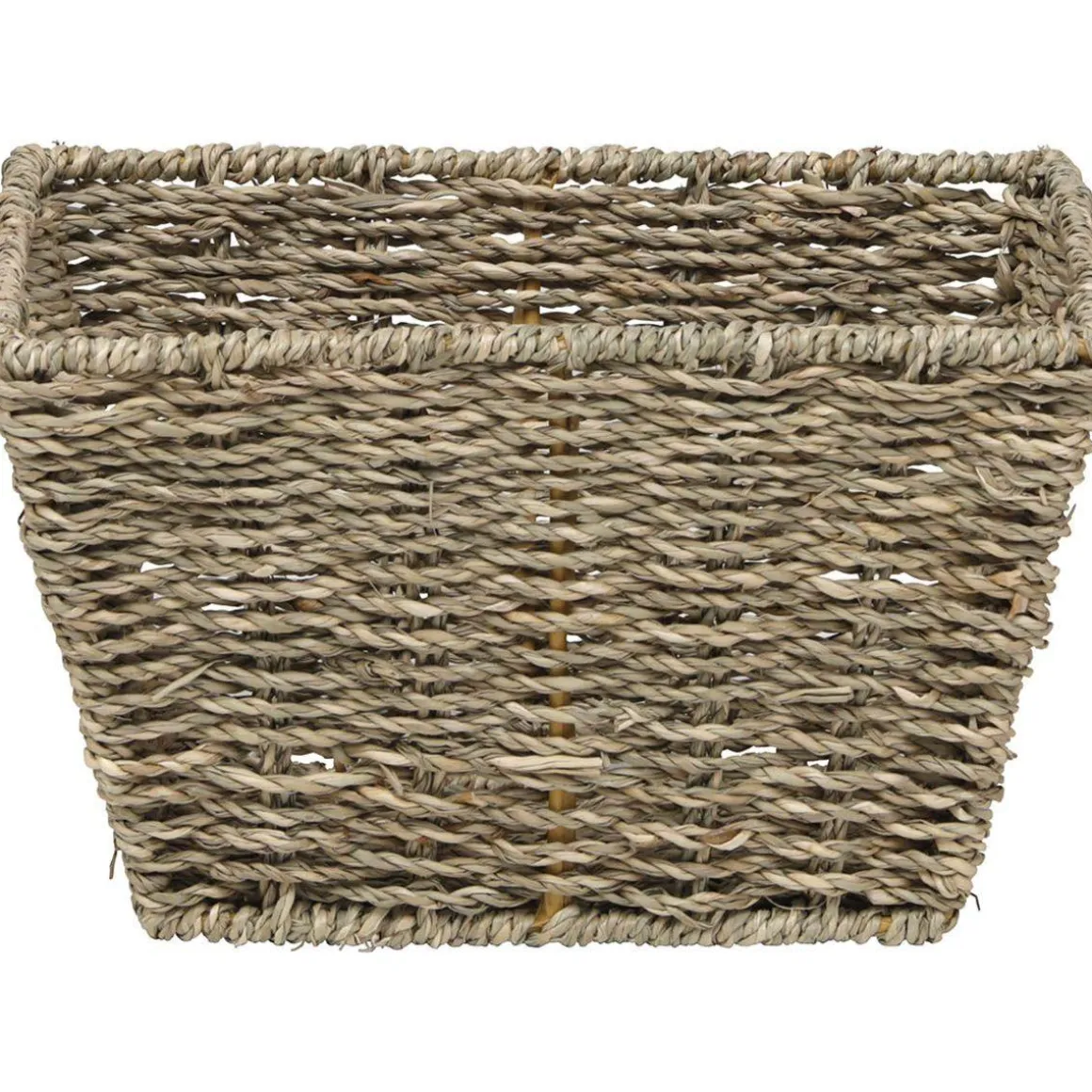 PANIER EVASE POIGNEES MATIERE VEGETALE 23X17X14CM NATUREL