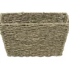 PANIER EVASE POIGNEES MATIERE VEGETALE 28X20X15CM NATUREL