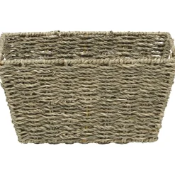 PANIER EVASE POIGNEES MATIERE VEGETALE 28X20X15CM NATUREL