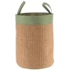 PANIERE VERT OLIVE NATUREL D.35X35X46CM