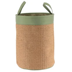 PANIERE VERT OLIVE NATUREL D.35X35X46CM