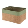 PANIERE VERT OLIVE NATUREL D.36X26X20CM
