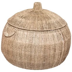 PANIER JUTE BALAYA ROND NATUREL D.54X46CM